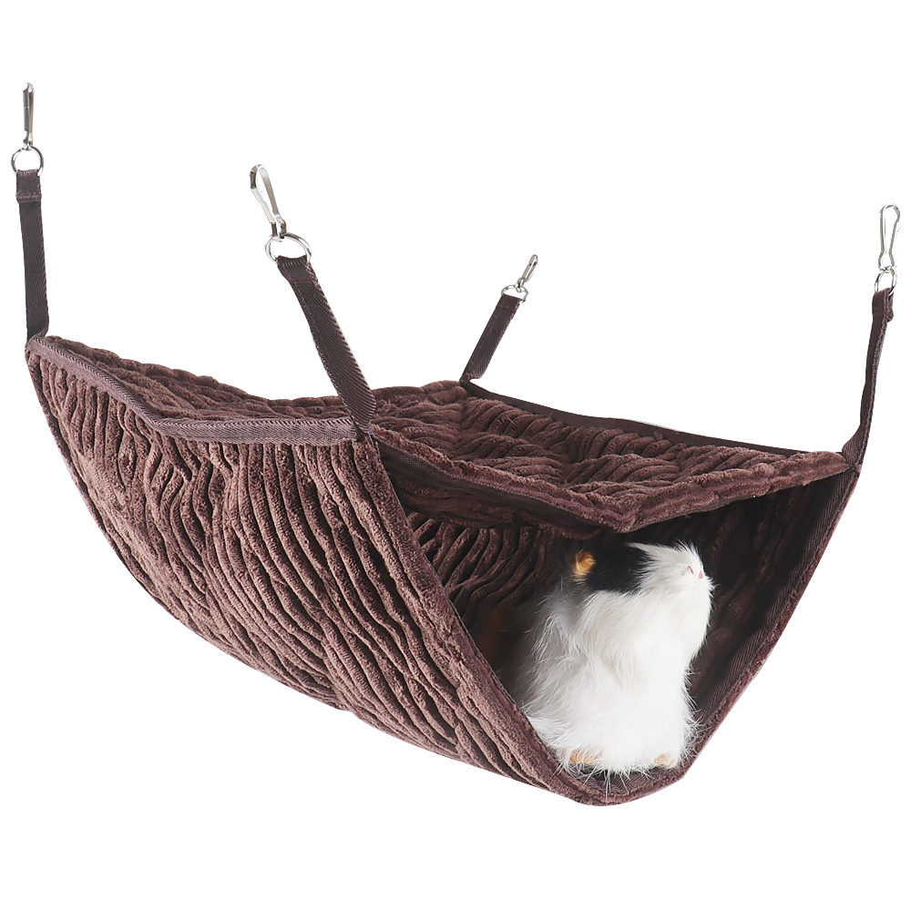 YIIUII Small Animal Double Hammock for Cage, fit Ferret, Rats, Hamster, Chinchilla, Guinea Pig Bed Toys and Accessories